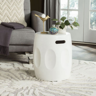 Safavieh Zuri Patio Collection Weather Resistant Concrete Side Table