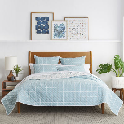 Fieldcrest Windowpane Reverible Quilt & Accessories JCPenney