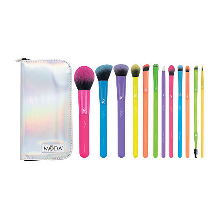 MODA Totally Electric 13pc Brush Set, One Size, Multiple Colors