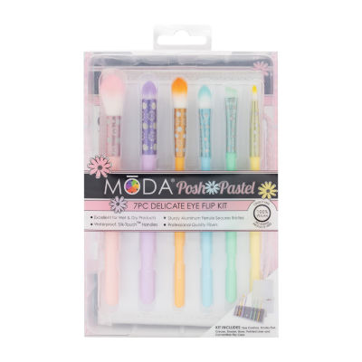 MODA® Posh Pastel Eye Flip 6pc Brush Set