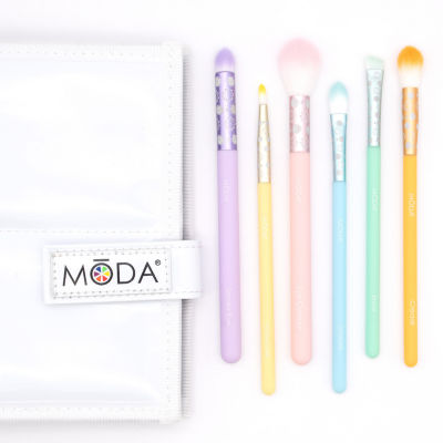 MODA® Posh Pastel Eye Flip 6pc Brush Set