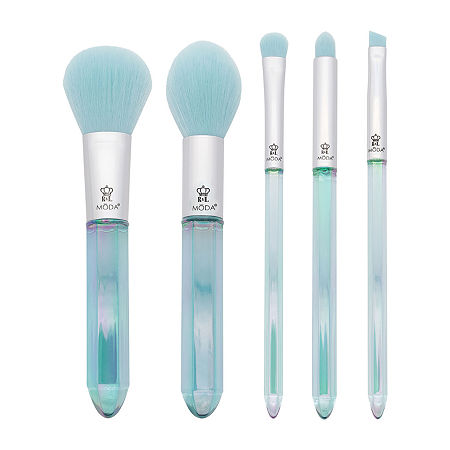 MODA Aquamarine Crystal 5pc Brush Set, One Size, Blue