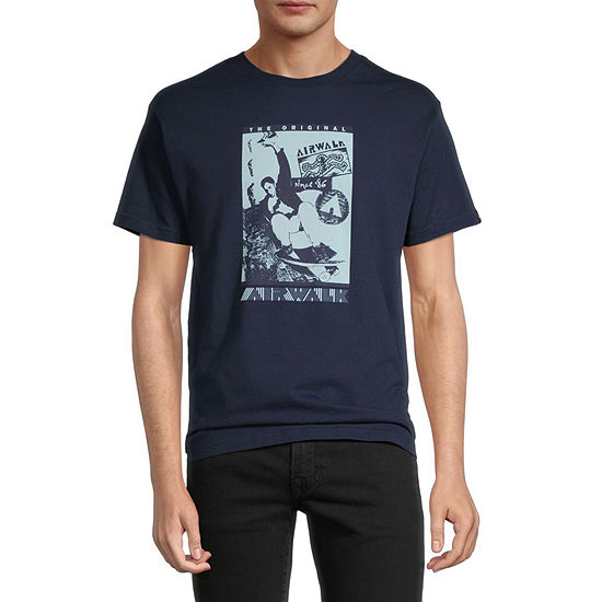 Airwalk Mens Crew Neck Short Sleeve Classic Fit Graphic T-Shirt