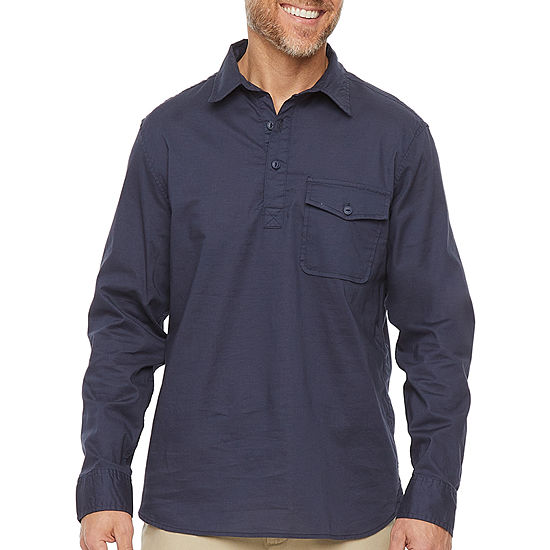 Mutual Weave Mens Regular Fit Long Sleeve Pull Over Shirt