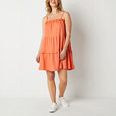 Jcpenney orange outlet dress