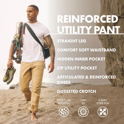 Wrangler All Terrain Gear Reinforced Utility Mens Regular Fit Flat Front Pant