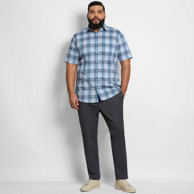 Van Heusen Big and Tall Mens Regular Fit Short Sleeve Button-Down Shirt