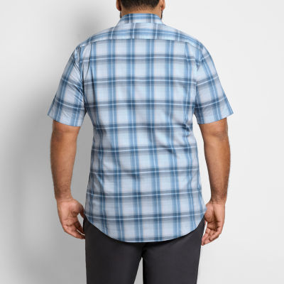 Van Heusen Big and Tall Mens Regular Fit Short Sleeve Button-Down Shirt