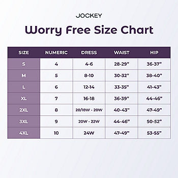 Jockey® Worry Free Cotton Stretch Moderate Absorbency Brief- 2580