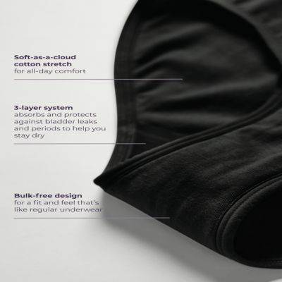 Jockey® Worry Free Cotton Stretch Moderate Absorbency Brief- 2580