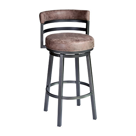 Titana Upholstered Bar Stool, One Size, Brown