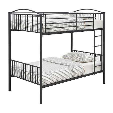 Anson Twin Over Twin Kid's Bunk Bed, One Size, Gray