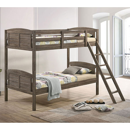 Flynn Kid's Bunk Bed, One Size, Brown