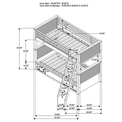 Oliver Kid's Bunk Bed With Storage