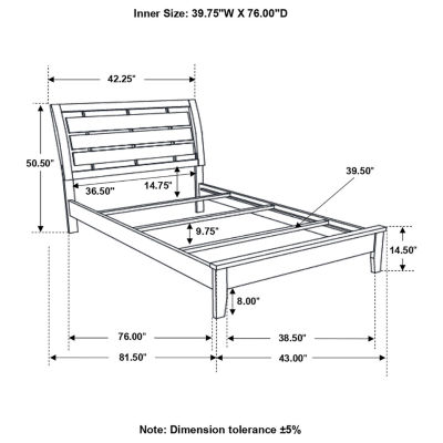 Serenity Rectangle Bed