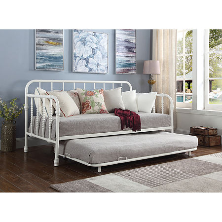 Marina Kid's Daybed With Trundle, One Size, White