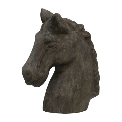 Stylecraft Native Horse Natural Wood Carved Tabletop Decor