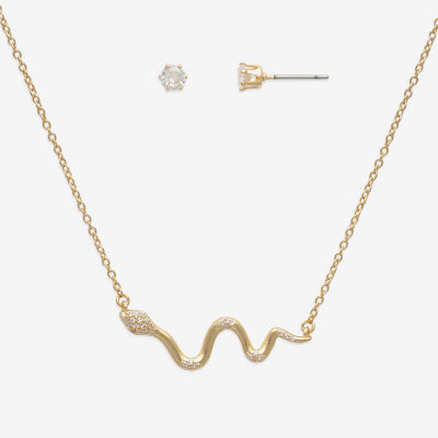 Mixit Womens Cubic Zirconia Hypoallergenic 2-pc. Jewelry Set