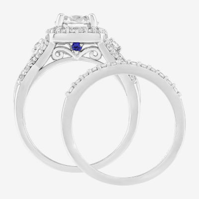 DiamonArt® Womens 2 CT. T.W. White Cubic Zirconia Sterling Silver Bridal Set