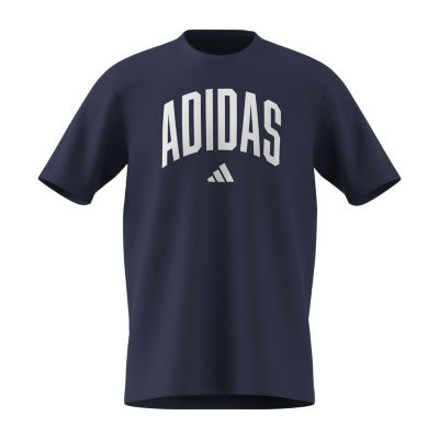 adidas Mens Crew Neck Short Sleeve Regular Fit Graphic T-Shirt