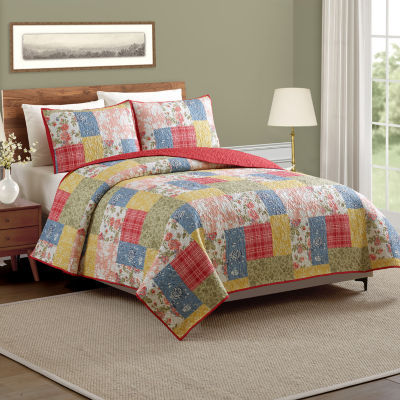 Modern Heirloom Farmhouse Florals Reversible Quilt Set