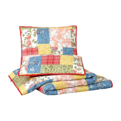 Modern Heirloom Farmhouse Florals Reversible Quilt Set