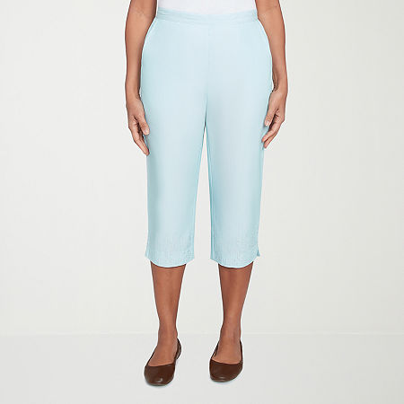 Alfred Dunner Womens Capri Pants, 14, Green