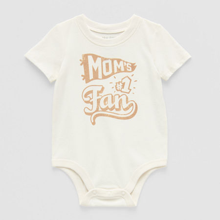 Okie Dokie Baby Boys Short Sleeve Bodysuit, 3 Months, Beige