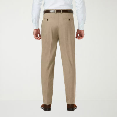 Haggar JMH Sharkskin Mens Classic Fit Dress Flat Front Pant