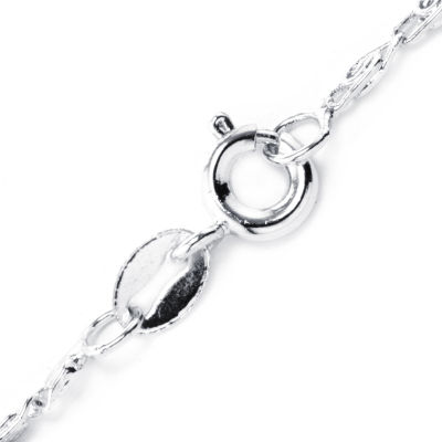 Silver Reflections Pure Silver Over Brass 18 Inch Link Chain Necklace