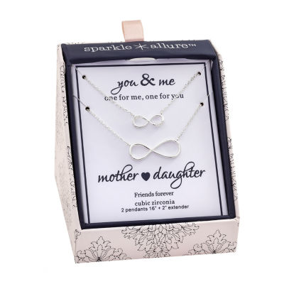 Sparkle Allure Womens Cubic Zirconia Infinity 2-pc. Necklace Set