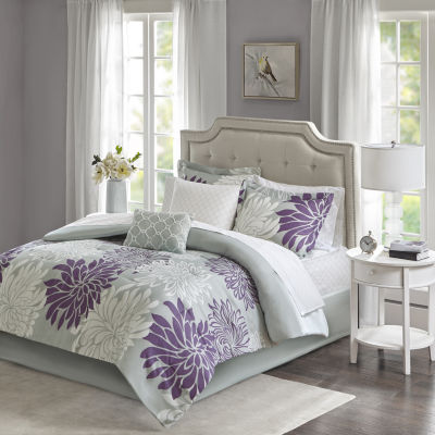 Madison Park Essentials Caldwell Floral Complete Bedding Set with Sheets