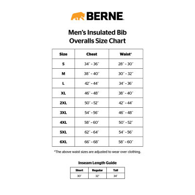 Berne Heritage Twill Insulated Bib Mens Workwear Overalls