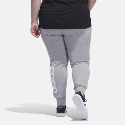 adidas French Terry Logo Cuffed Pants (Plus Size)
