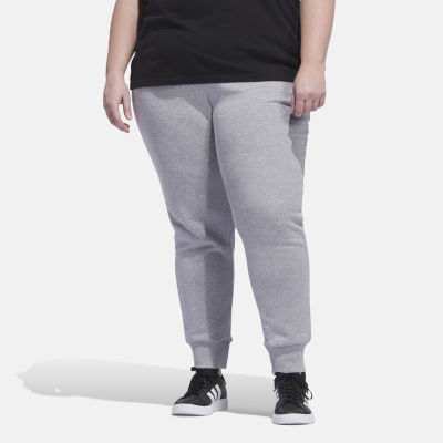 adidas French Terry Logo Cuffed Pants (Plus Size)