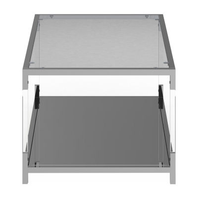 Kingston Glass Top Storage Coffee Table