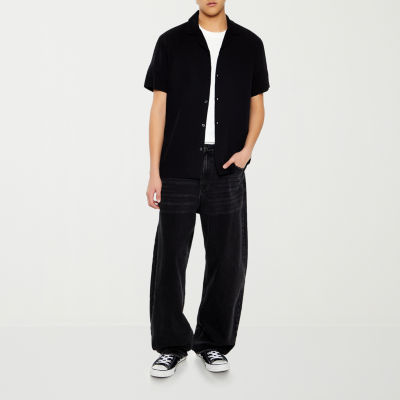 Forever 21 Mens Short Sleeve Regular Fit Button-Down Shirt