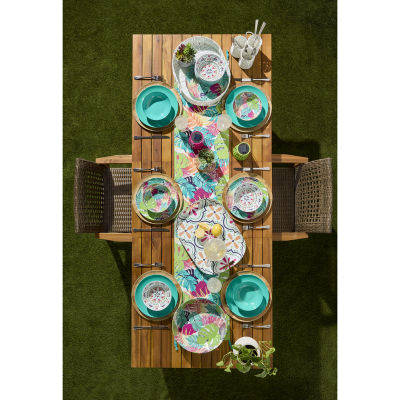 Turquoise Sun 4-pc. Melamine Dinner Plate