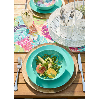 Turquoise Sun 4-pc. Melamine Dinner Plate