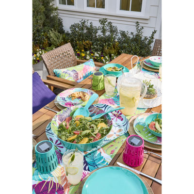 Turquoise Sun 4-pc. Melamine Dinner Plate