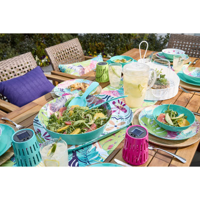 Turquoise Sun 4-pc. Melamine Dinner Plate