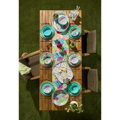 Turquoise Sun 4-pc. Melamine Dinner Plate