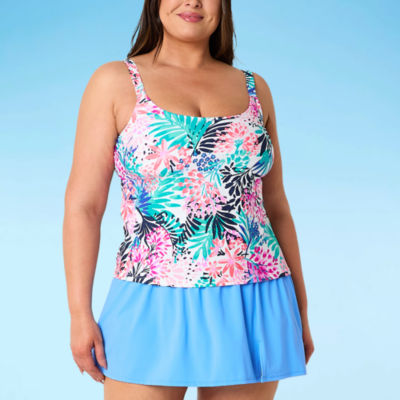 Sonnet Shores Floral Tankini Swimsuit Top-Plus