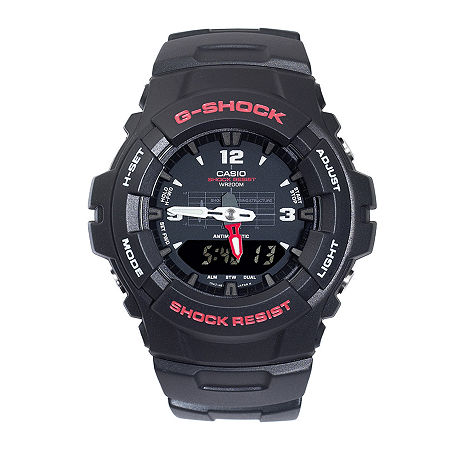 Casio G-Shock Mens Black Strap Watch G100-1bv, One Size