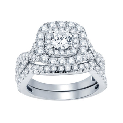 2 CT.T.W. Natural Diamond Bridal Set