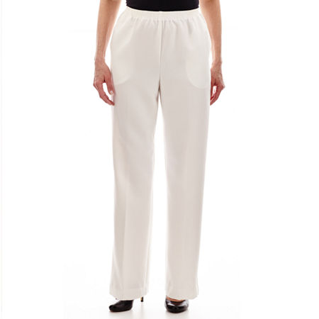  Alfred Dunner Womens Straight Pull-On Pants