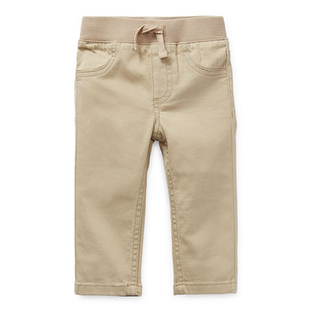 Okie Dokie Baby Boys Straight Pull-On Pants, 24 Months, Brown