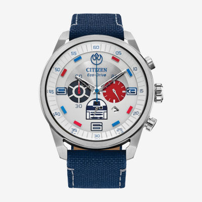 Citizen R2-D2 Star Wars Mens Chronograph Blue Strap Watch Ca4219-03w