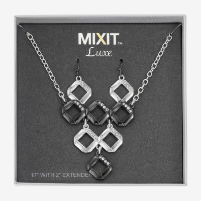 Mixit Pendant Necklace And Drop Earring Jewelry Set