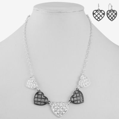 Mixit Collar Necklace And Drop Earring 2-pc. Heart Jewelry Set